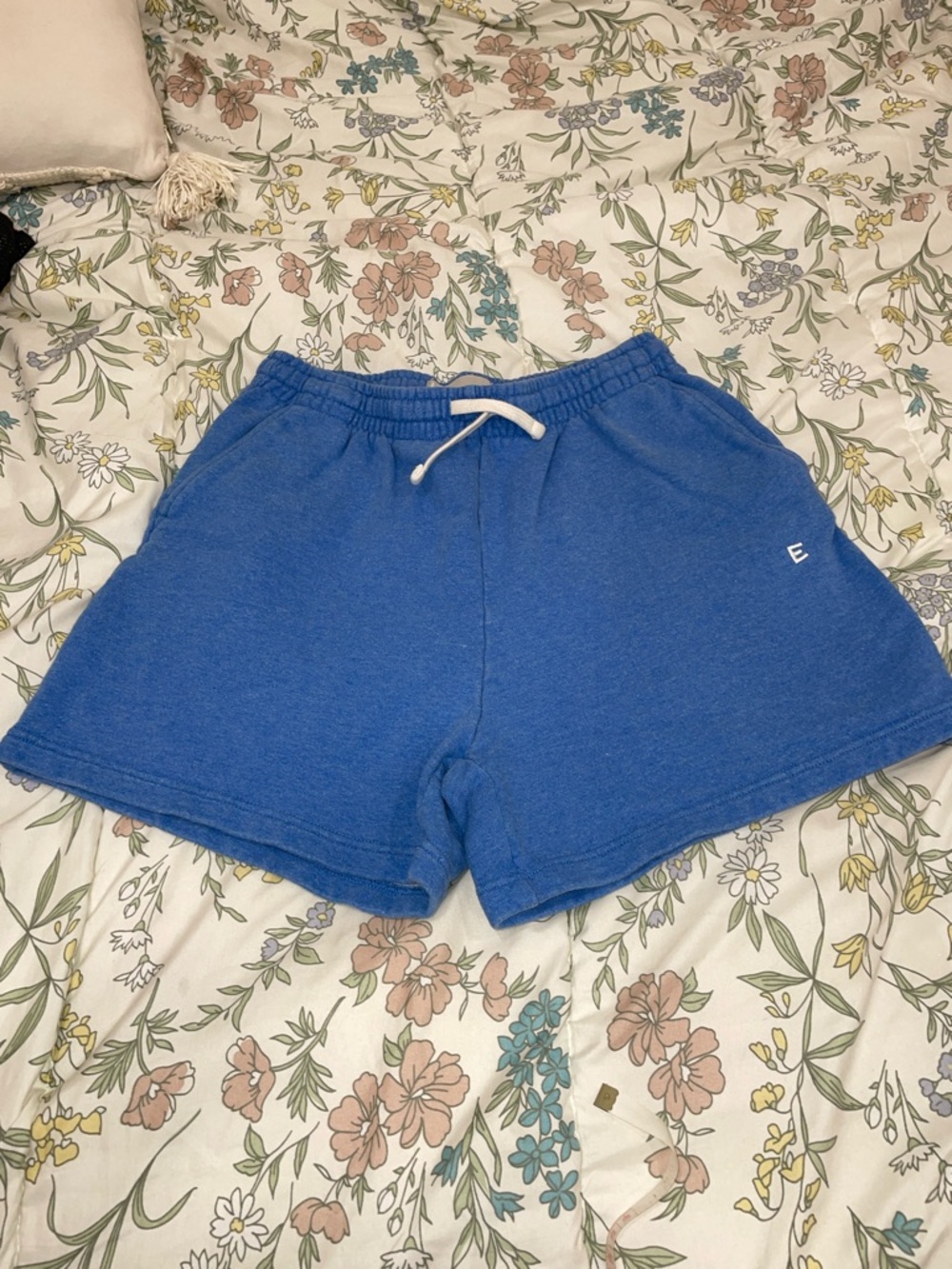 Everlane Light Blue Drawstring Athletic Shorts